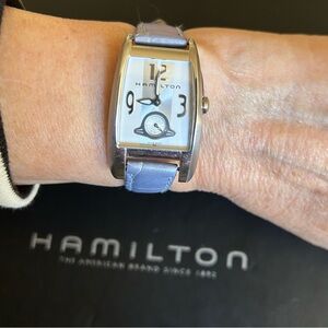 Hamilton Women's Stainless Steel Case Watch with Lilac Leather Strap